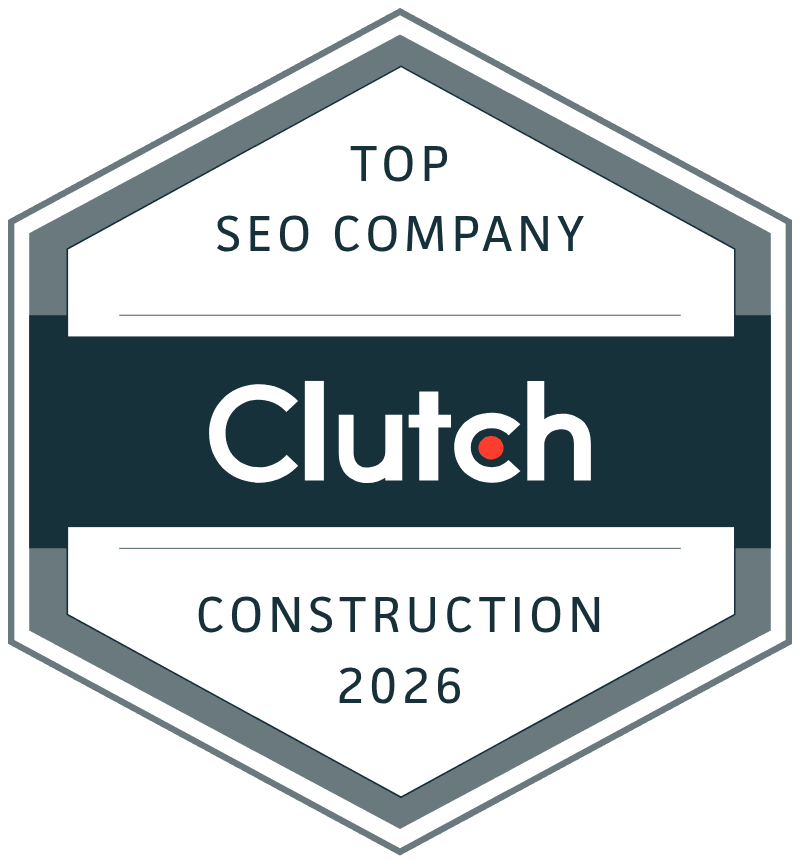 Clutch Top SEO Company, Construction 2026 badge for Software Pro Digital