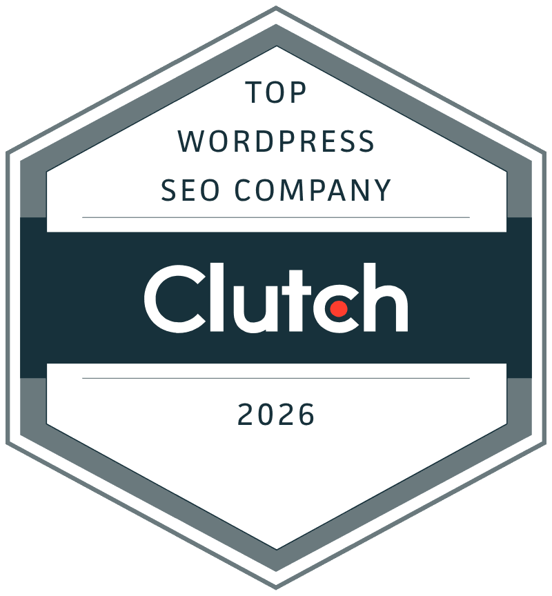 Clutch Top WordPress SEO Company 2026 badge for Software Pro Digital