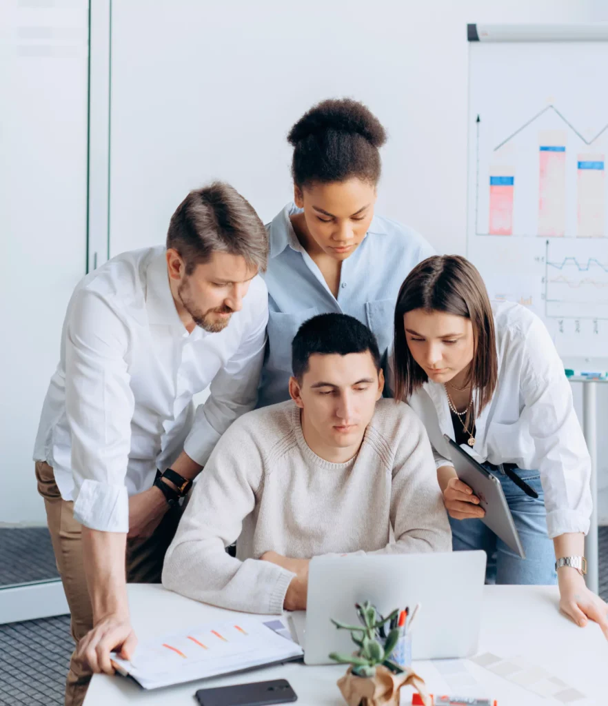 Business team planning digital strategy